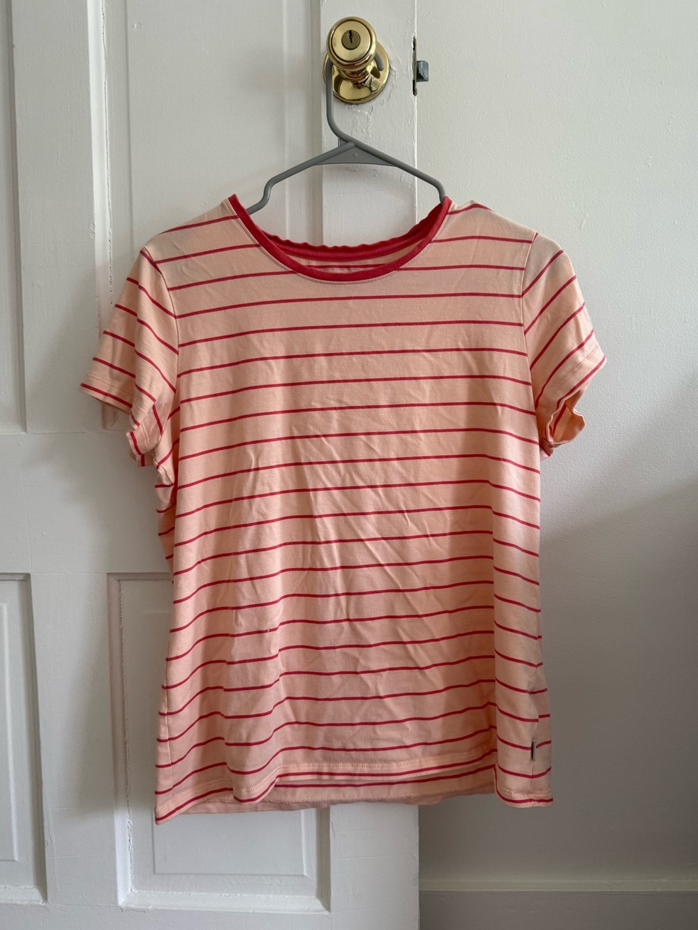 Orange Striped LL Bean Tee